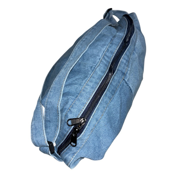 Unisex Denim Crossbody Sling Bag NWT - Picture 5 of 9